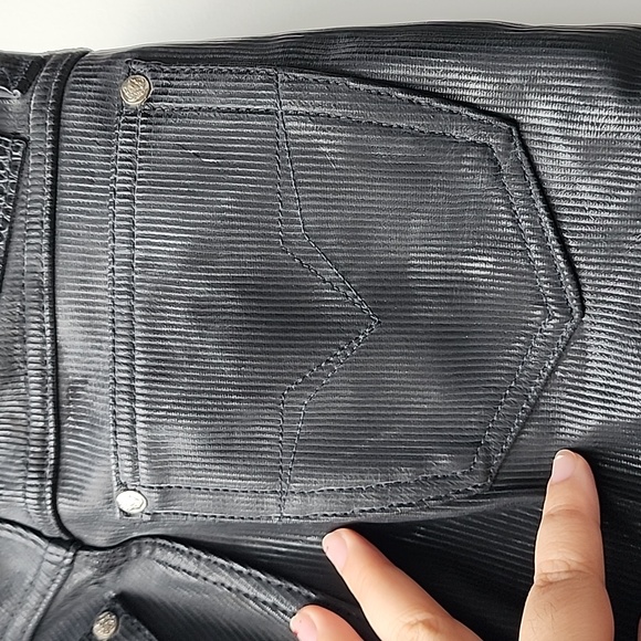 Versace Jeans Couture Coated Textured High Waisted Pants - Picture 10 of 13